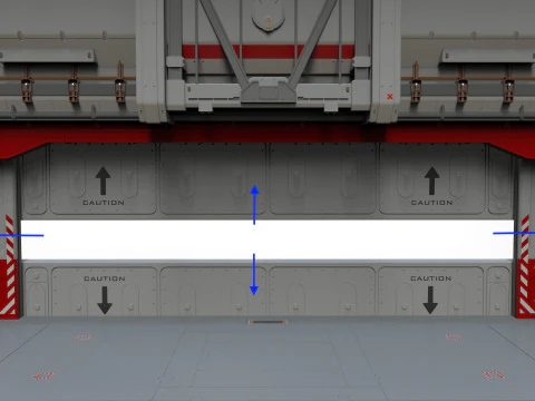 Sci-fi door collection 1 3D Model