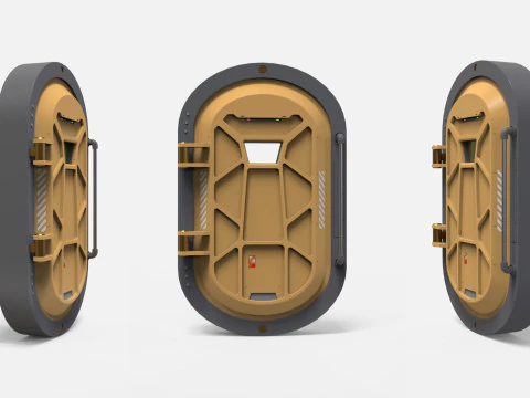 Sci-fi door collection 1 3D Model