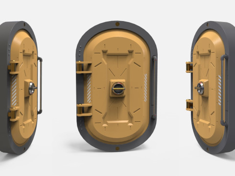 Sci-fi door collection 1 3D मॉडल