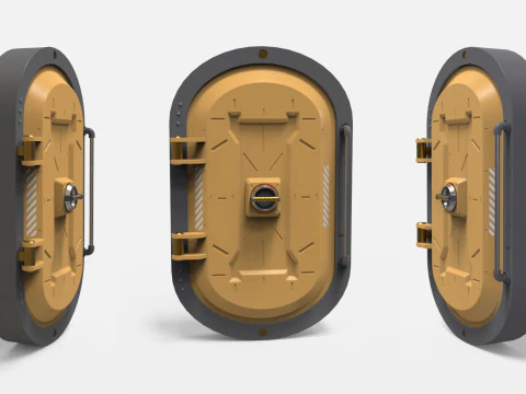 Sci-fi door collection 1 3D Model