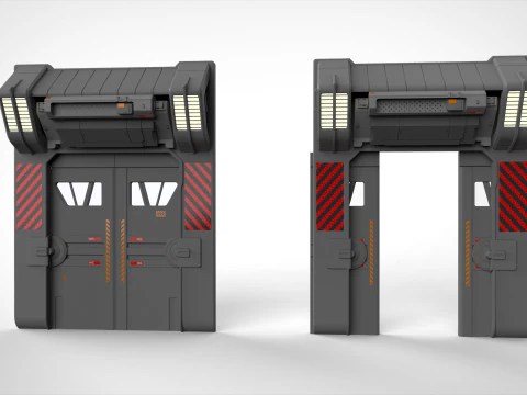 Sci-fi door collection 1 3D Model
