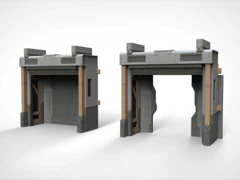 Sci-fi door collection 1 3D Model