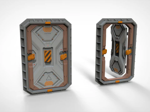 Sci-fi door collection 1 3D Model