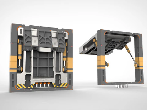 Sci-fi door collection 1 3D Model
