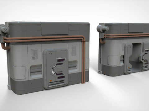 Sci-fi door collection 1 3D Model