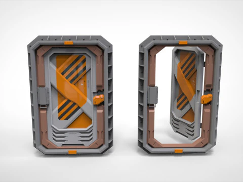 Sci-fi door collection 1 3D Model