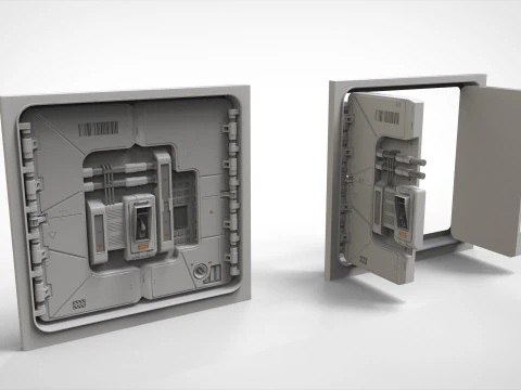 Sci-fi door collection 1 3D Model