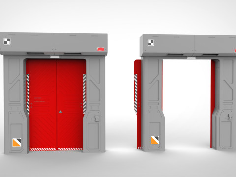 Sci-fi door collection 1 3D मॉडल