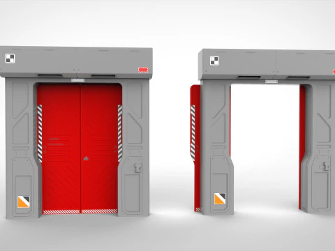 Sci-fi door collection 1 3D Model