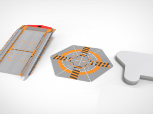 Sci-fi architecture elements collection 1 Modello 3D
