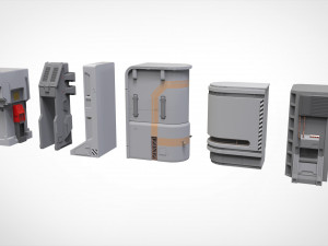 Sci-fi architecture elements collection 1 Modello 3D