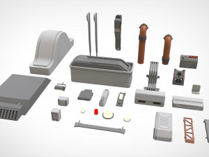 Sci-fi architecture elements collection 1 Modello 3D