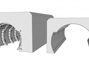 Sci-fi architecture elements collection 1 3D Model