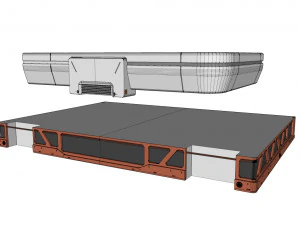 Sci-fi architecture elements collection 1 3D Model