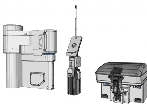 Sci-fi architecture elements collection 1 3D Model