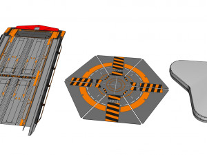 Sci-fi architecture elements collection 1 Modello 3D