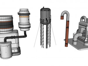Sci-fi architecture elements collection 1 Modello 3D