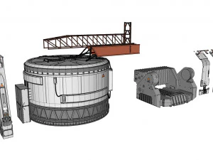 Sci-fi architecture elements collection 1 3D Model
