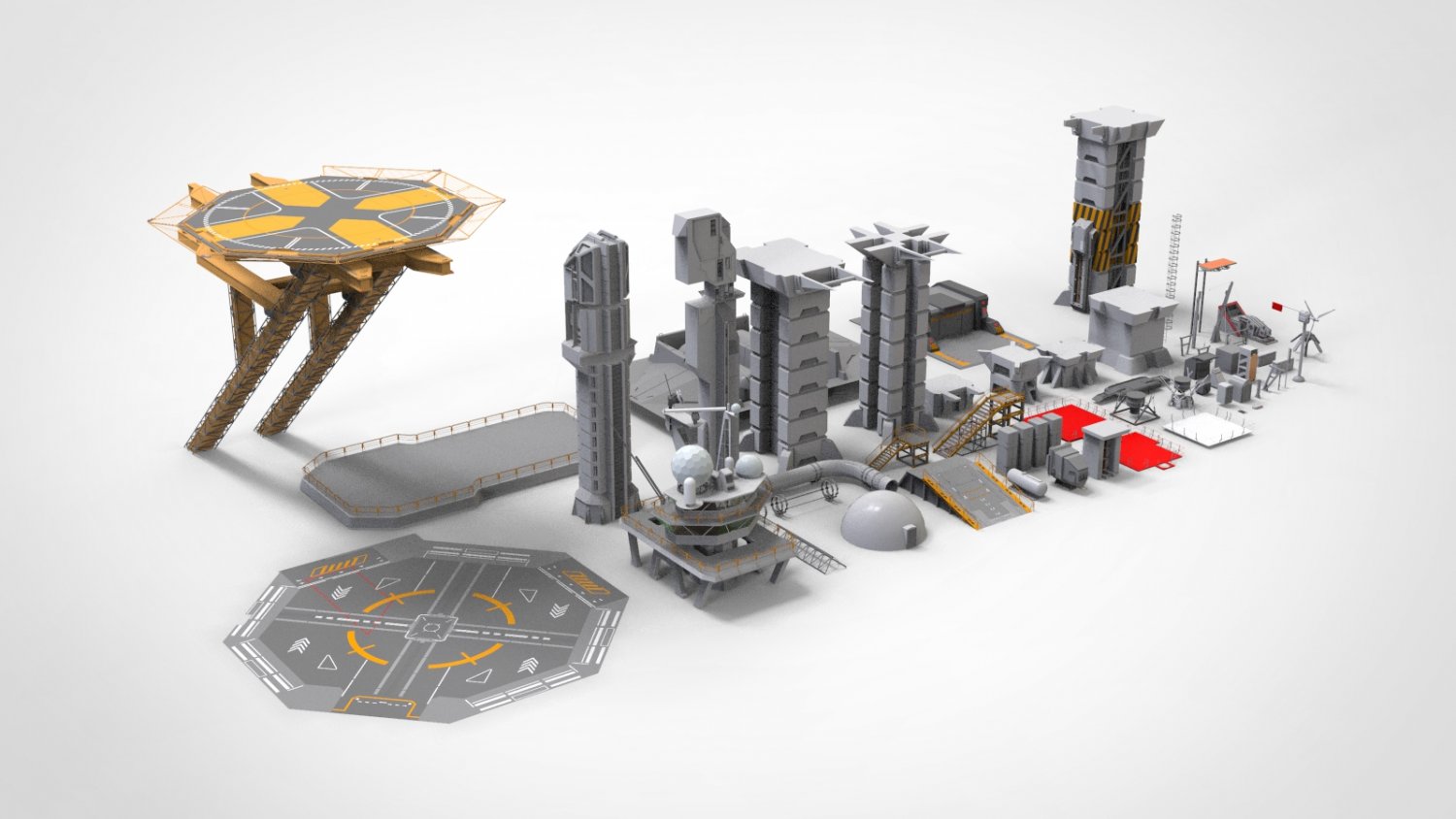 Element 3d модель. 3d модель производства. 3d model element. blender 3d. detailed_roads_collection_3d_model.