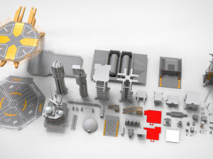Sci-fi elements collection 2 3D मॉडल