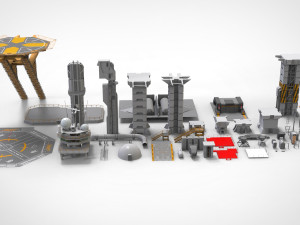 Sci-fi elements collection 2 3D मॉडल