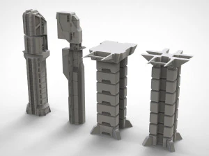 Bilimkurgu &ouml;ğeleri koleksiyonu 2 3D Model