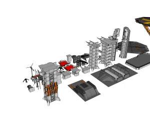 Bilimkurgu &ouml;ğeleri koleksiyonu 2 3D Model