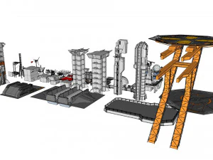 Bilimkurgu &ouml;ğeleri koleksiyonu 2 3D Model