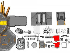 Bilimkurgu &ouml;ğeleri koleksiyonu 2 3D Model