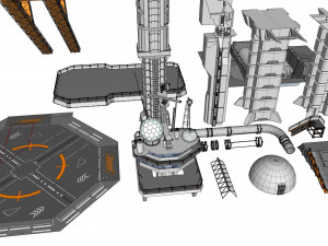Sci-fi elements collection 2 3D मॉडल