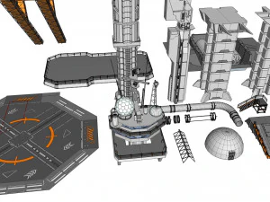 Bilimkurgu &ouml;ğeleri koleksiyonu 2 3D Model