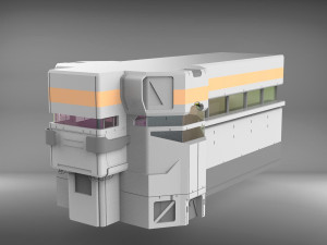 Sci-fi architecture elements collection 3 3D मॉडल