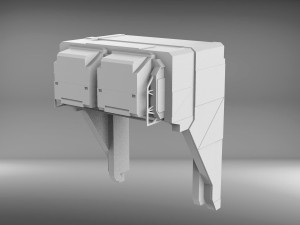 Sci-fi architecture elements collection 3 3D मॉडल