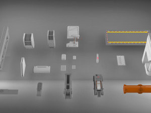 Sci-fi architecture elements collection 3 3D मॉडल