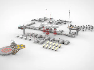 Sci fi outpost 3D Model