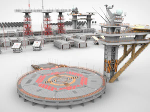 Sci fi outpost 3D Model