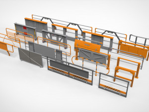 Sci-fi railing 3 3D मॉडल