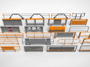 Sci-fi railing 3 3D मॉडल
