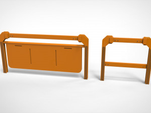 Sci-fi railing 3 3D मॉडल