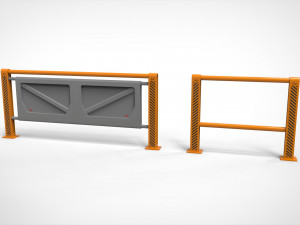 Sci-fi railing 3 3D मॉडल