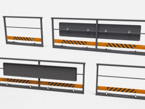 Sci-fi railing 3 3D मॉडल