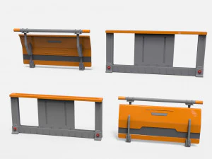 Sci-fi railing 3 3D Model