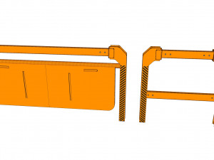 Sci-fi railing 3 3D मॉडल