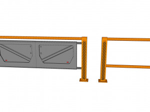 Sci-fi railing 3 3D मॉडल