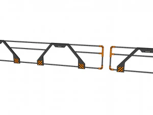 Sci-fi railing 3 3D Model