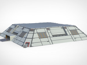Sci-fi hangar 3D मॉडल