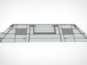 Sci-fi hangar 3D Model