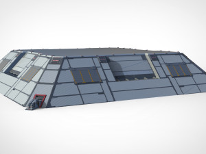 Sci-fi hangar 3D मॉडल