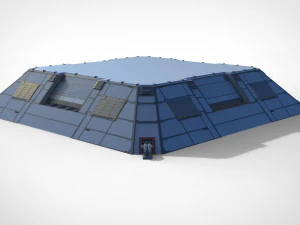 Sci-fi hangar 3D Model
