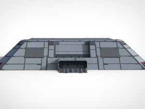 Sci-fi hangar 3D मॉडल